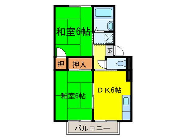 サニ－ハイツフミＡ棟の物件間取画像